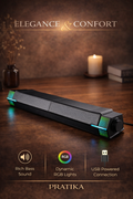 PRATIKA™ SoundBar Duo — Desktop Bluetooth Speakers