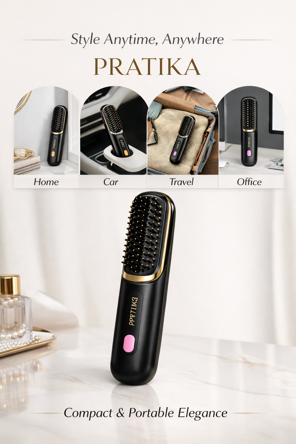 PRATIKA™ Cordless Hair Straightening Brush