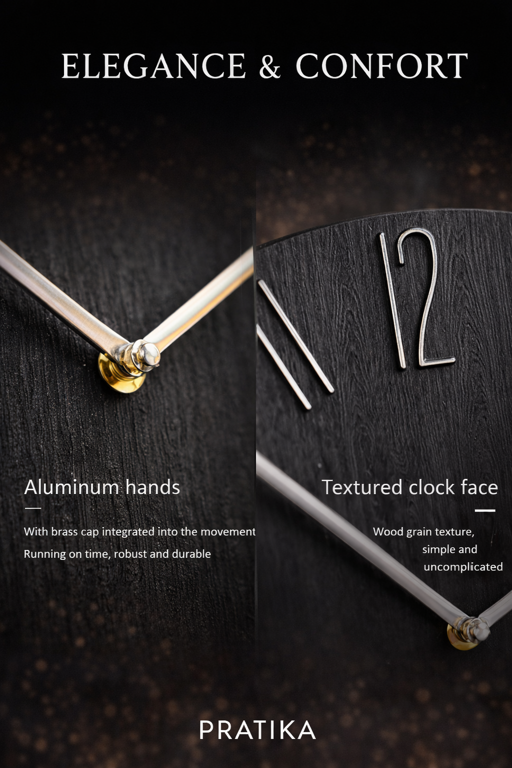 PRATIKA™ Stumme Wanduhr