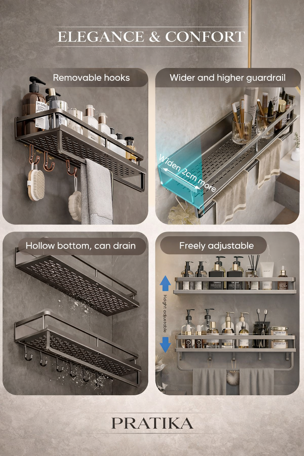 Pratika™ Shower Shelf