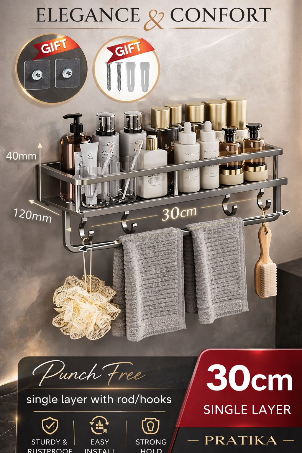 Pratika™ Shower Shelf