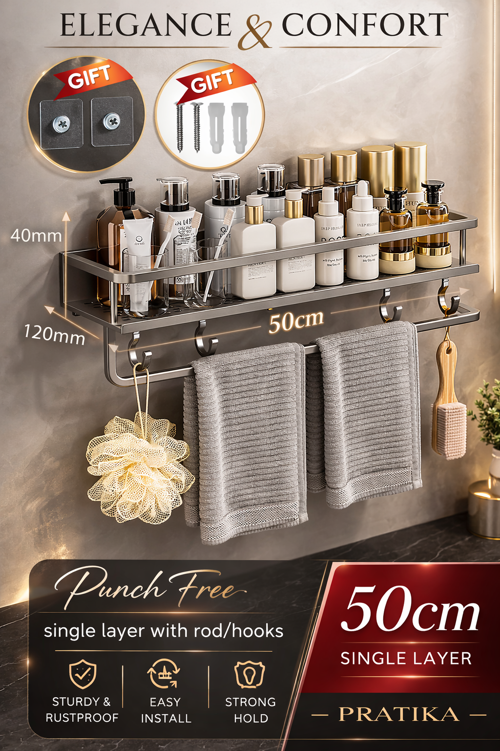 Pratika™ Shower Shelf