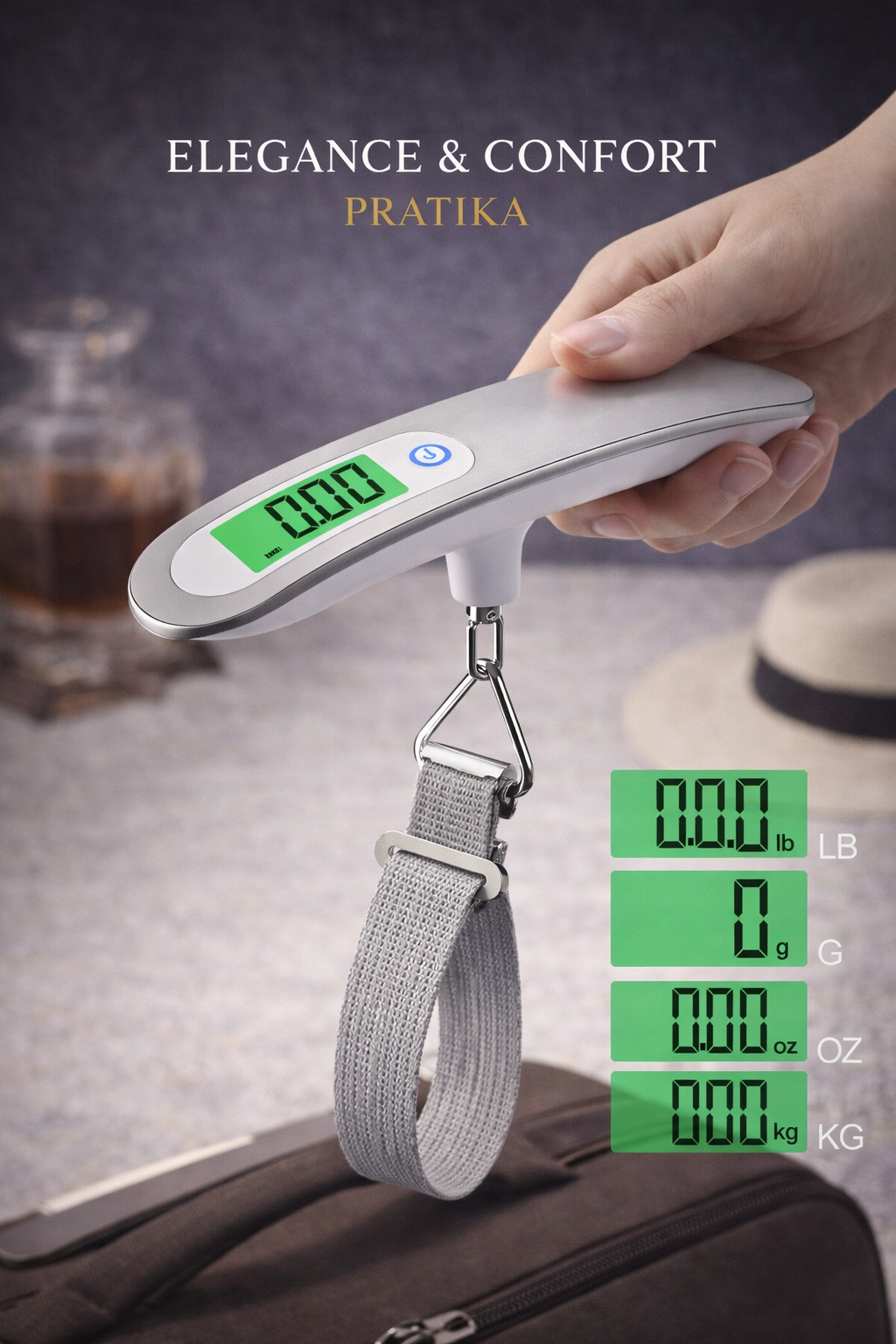 PRATIKA™ WeightGo — Digital Luggage Scale