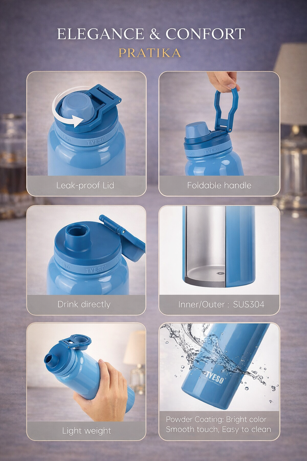 PRATIKA™ Thermal Water Bottle