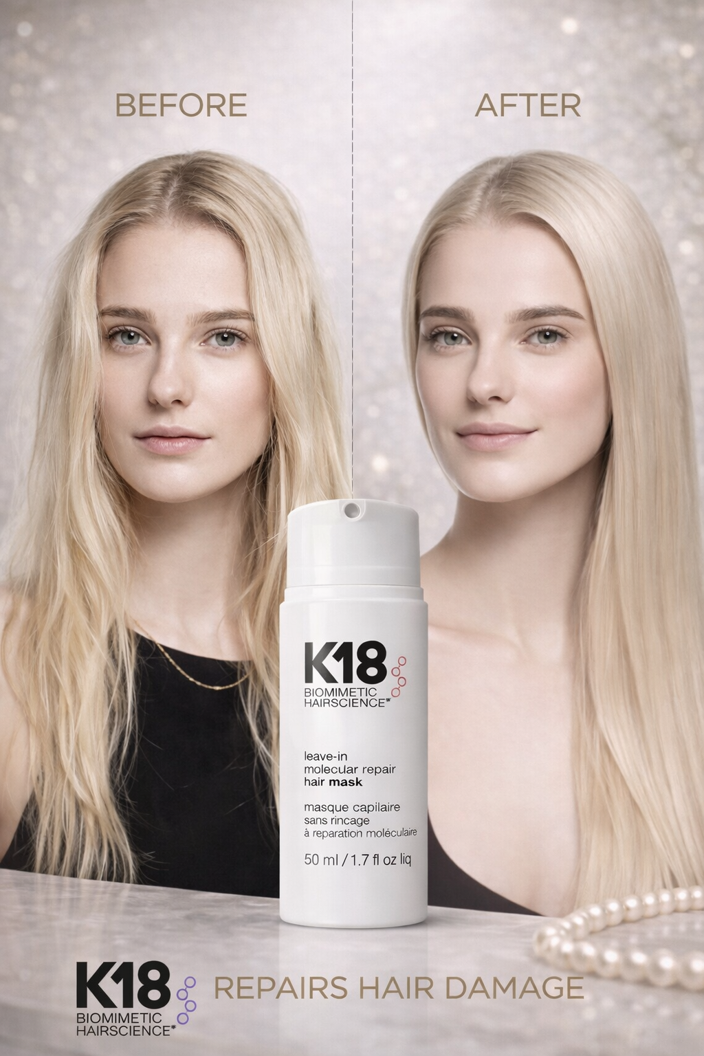 PRATIKA™ Molecular Repair Hair Mask – Keratin Leave-In Treatment